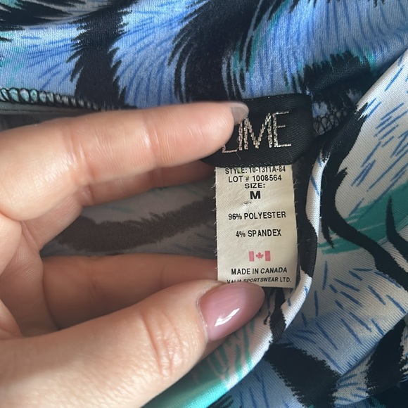 Like Brand Sheet Printed Stretch Leggings with Pleats - Medium - Picture 4 of 5